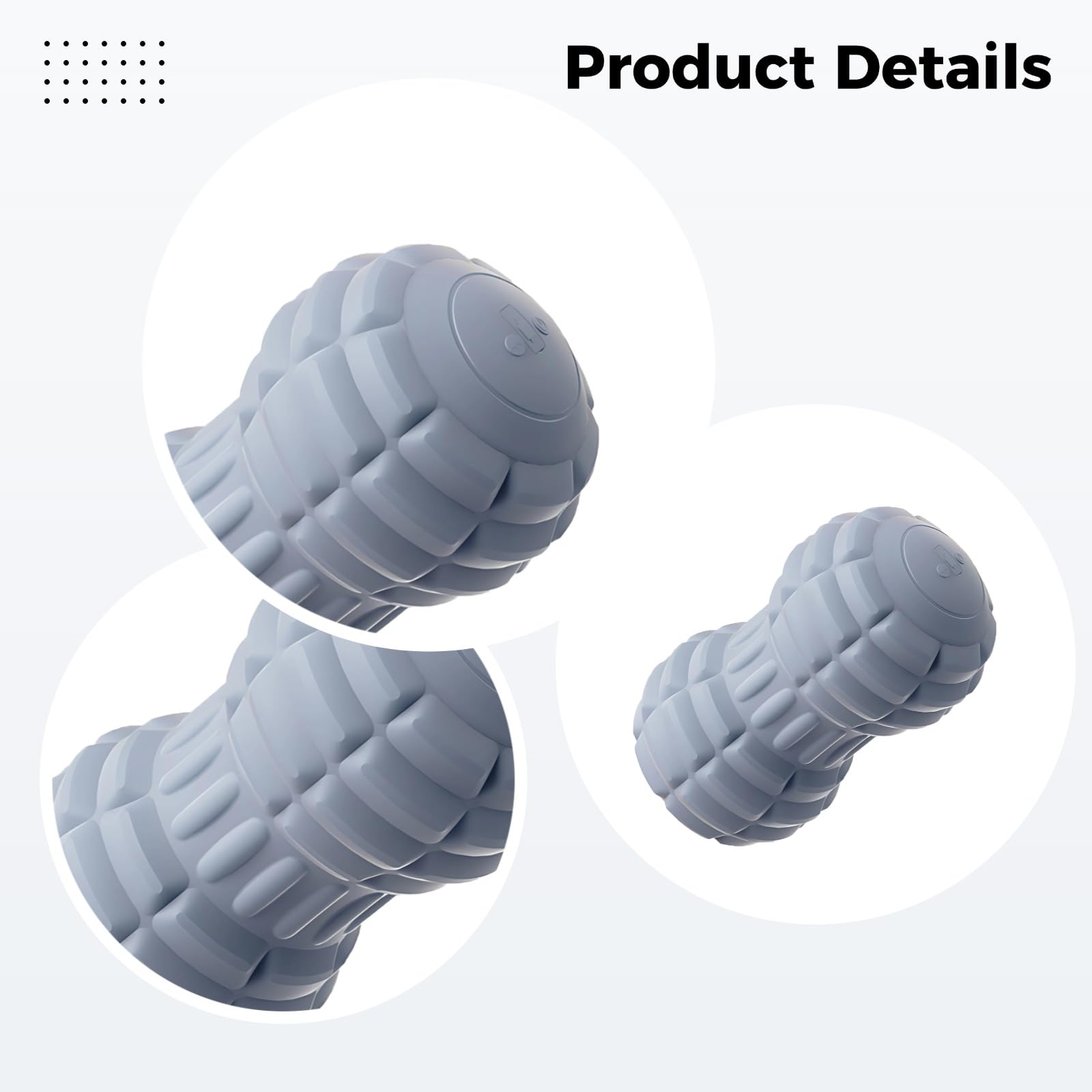 Bolas de masaje vibratorias para terapia física, bola de masaje eléctrica de maní, bola de masaje de lacrosse doble, bola de rodillo para músculos, 4 modos de vibración, portátil, recargable