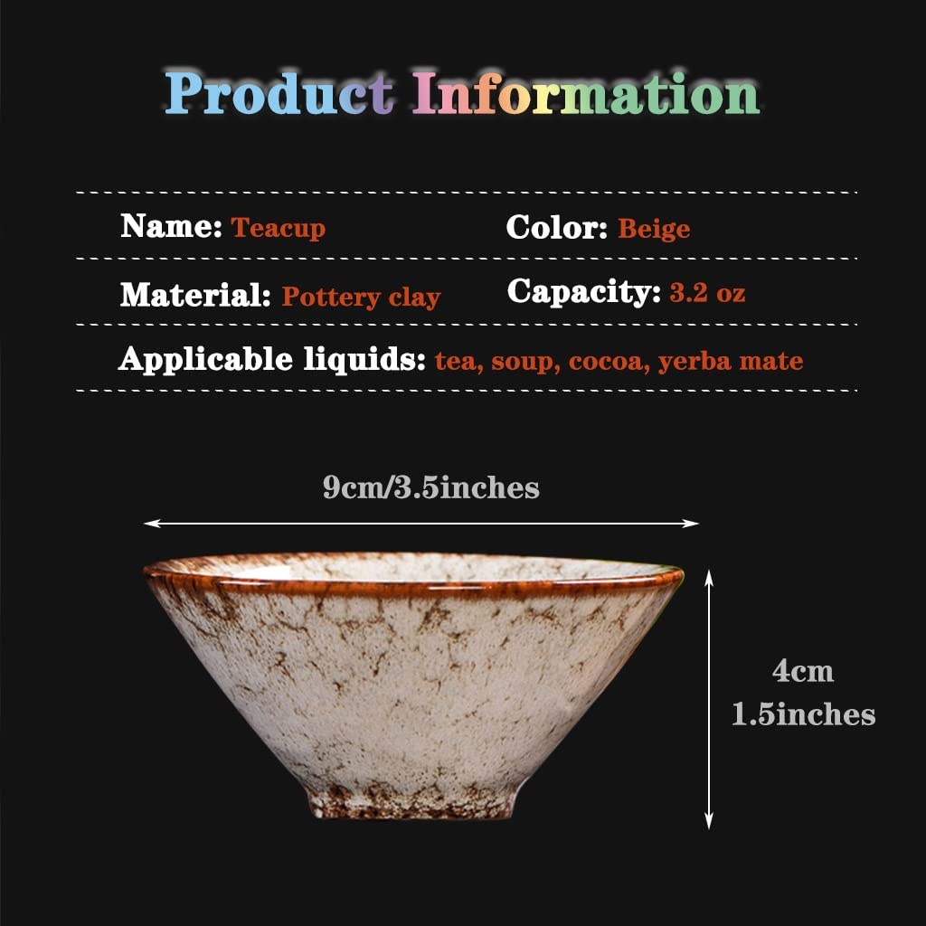 Tazas de té Taza De Té Kungfu Taza De Té De Cerámica Jianzhan De La Forma del Sombrero, Tazón De Té Japonés Kiln Transformation, Copa Maestra Dedicada A La Degustación De Té