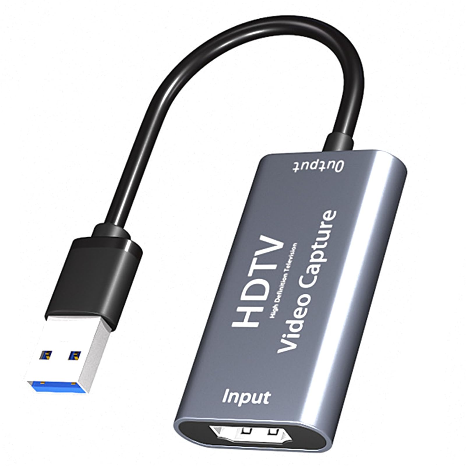 Video Capture Card, 4K HDMI to USB 3.0 Capture Adapter, Full HD 1080p Video Recorder HDMI Video Capture Device for Gaming/Streaming/Online Teaching