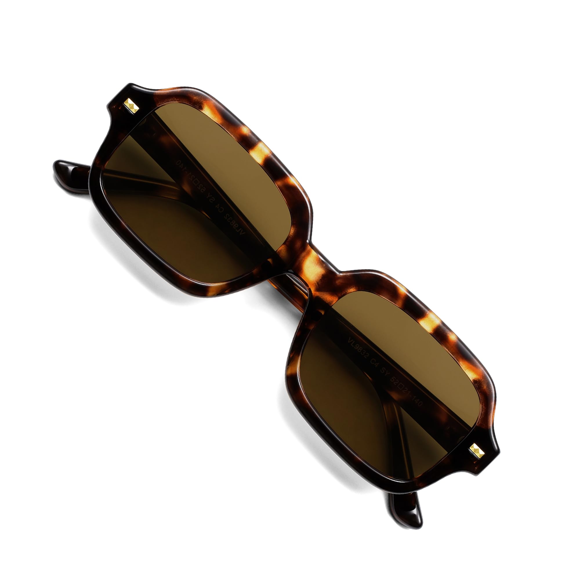 VANLINKER Retro Square Polarized Sunglasses for Women Men Vintage Rectangle Shades VL9832