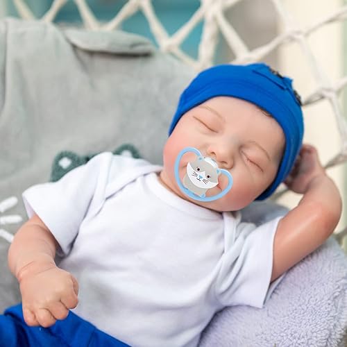 Miniatura 8 de Wamdoll Muñeca Reborn Reborn de 19 pulgadas y 19.3 in, cuerpo de tela suave, realista, tono de piel 3D flexible con venas, pestañas arraigadas,