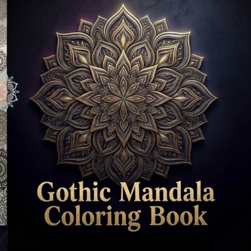 Gothic Mandala Coloring Book: Intricate Dark Designs for Teens and Adults (Ages 12+) Relaxation, Focus, Creativity