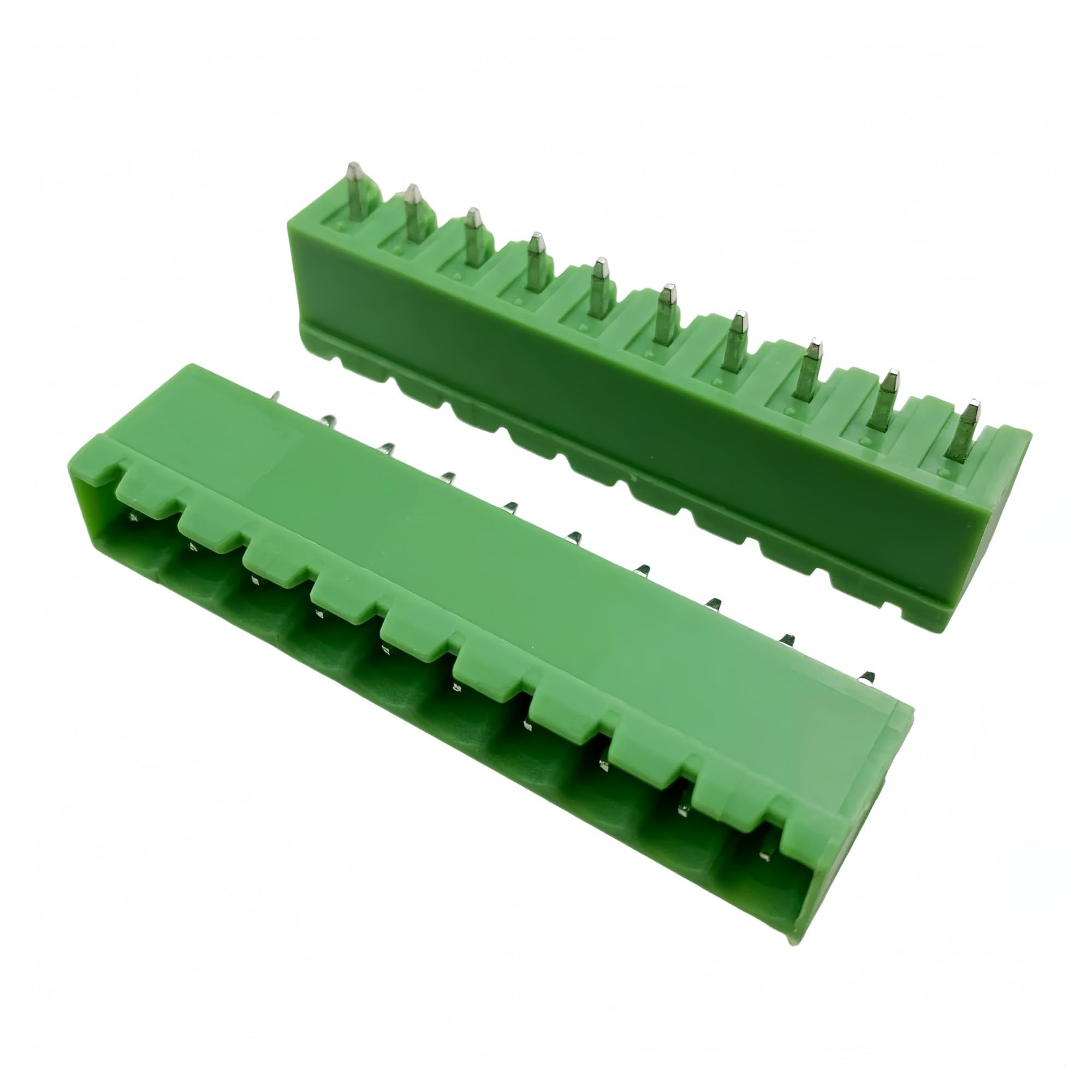 50 Stück 5,08 mm Rastermaß, steckbarer PCB-Anschlussblock-Anschluss, 2-polig bis 12-polig, Plug-in-Schraubklemme(2EDGVC-5.08-3P,White)