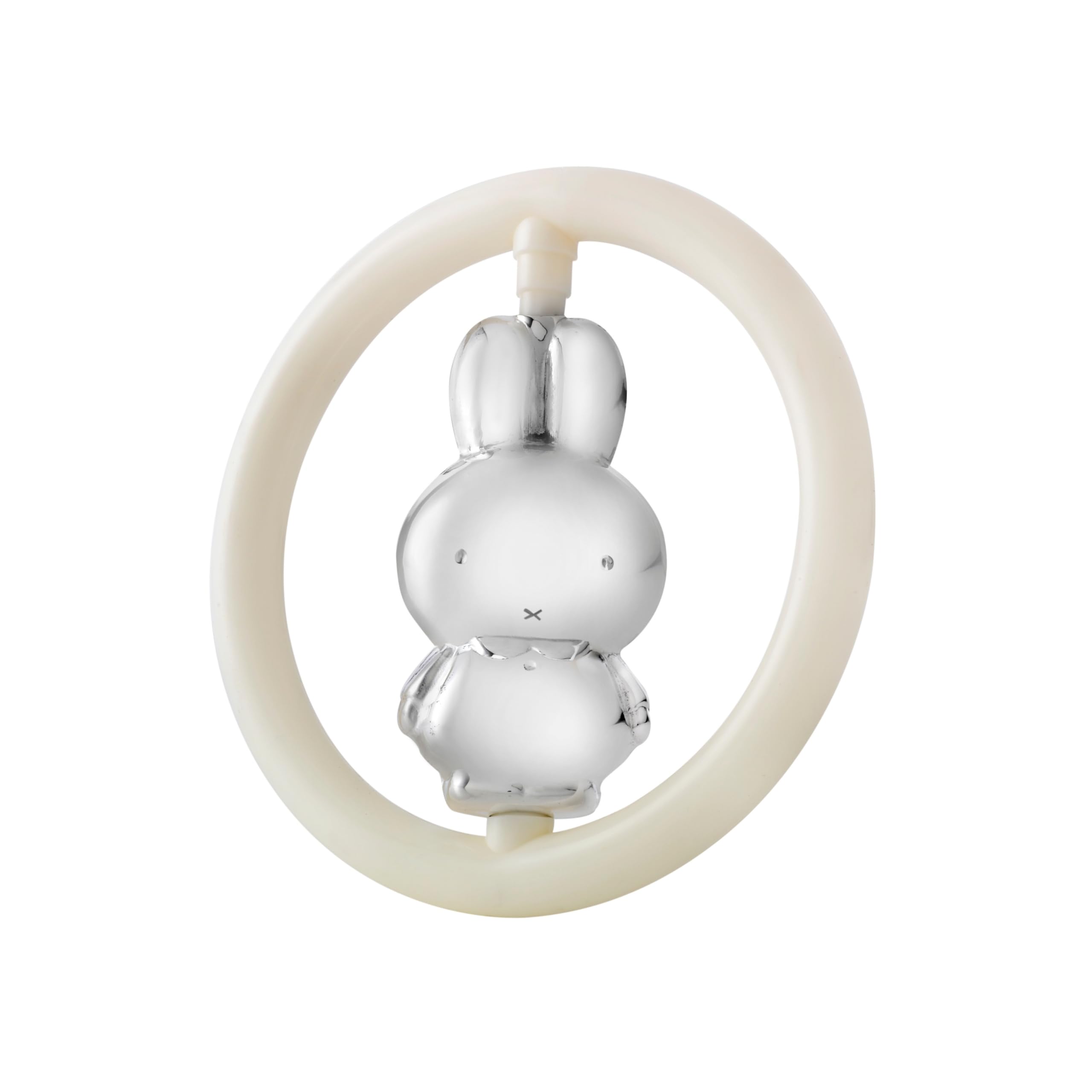 Zilverstad 2000010 Rattle Miffy in a Ring 7.5 cm / 925 Silver