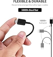 Vista 3 de Cable Slim PRO USB-C compatible con tu Xiaomi Poco X3 GT con datos ultrarrápidos y velocidades de carga rápida