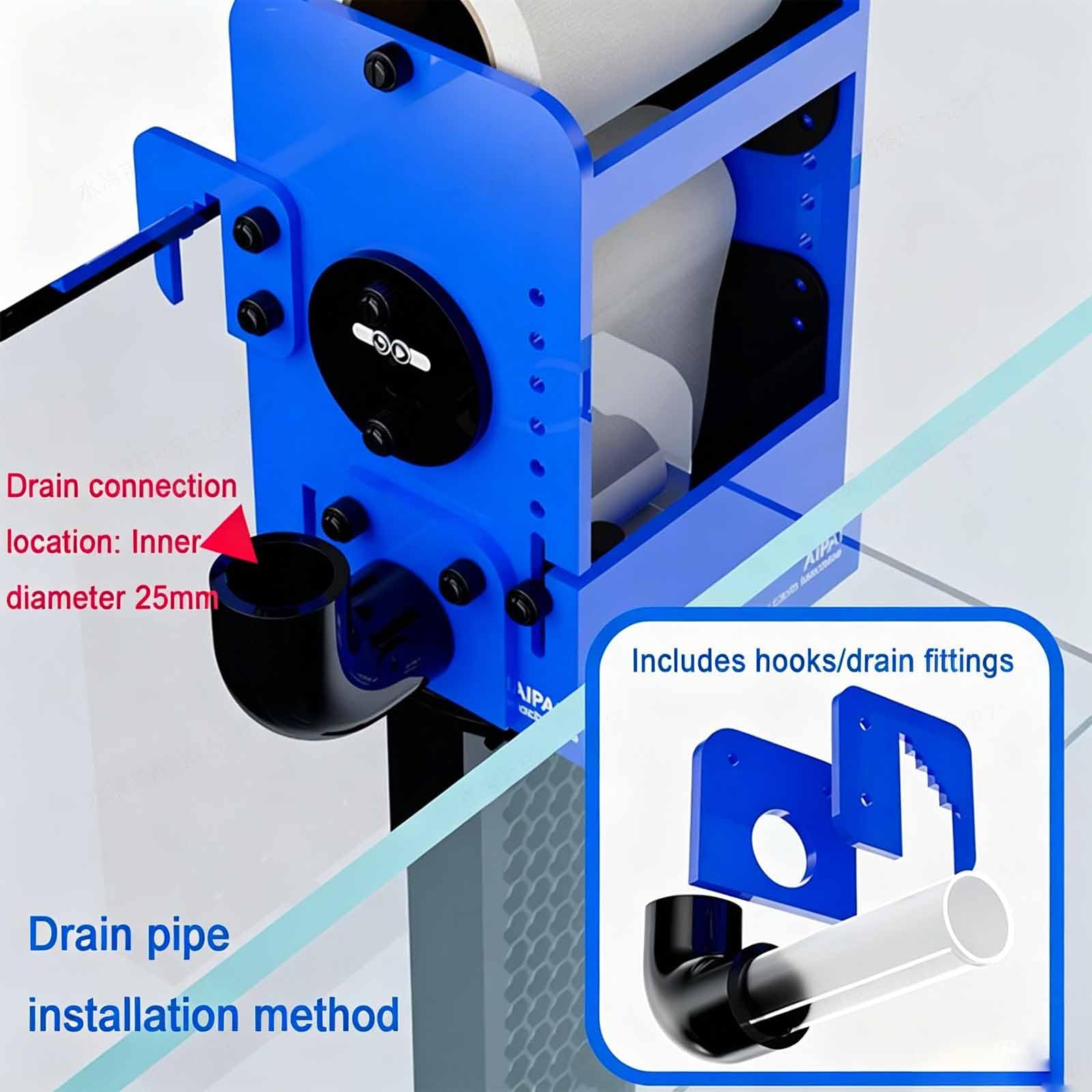 Filtro Enrollable Automático para Acuario, Filtro Enrollable Inteligente De Felpa, Alimentado por USB, Sensor De Nivel De Líquido, Control por Aplicación, para Acuarios De Agua Salada De 4800 L