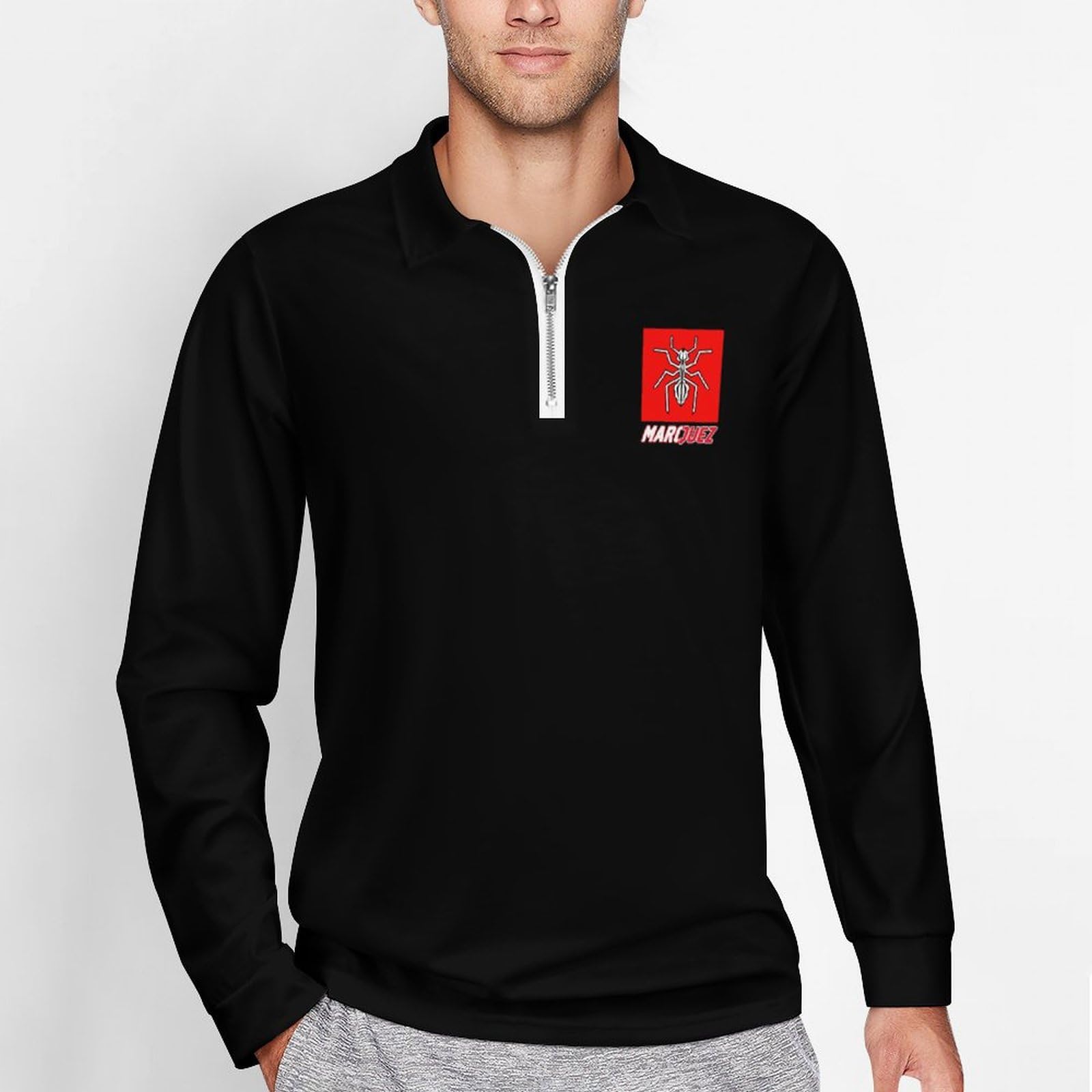 Amazon.co.jp: マルク・マルケス 長袖 ポロシャツ メンズ 軽量 吸汗