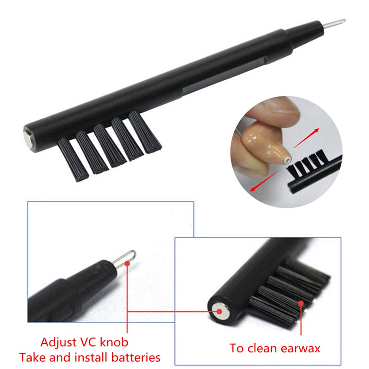 Cepillo de limpieza múltiple 4 en 1 para audífonos, con cepillo de limpieza magnético