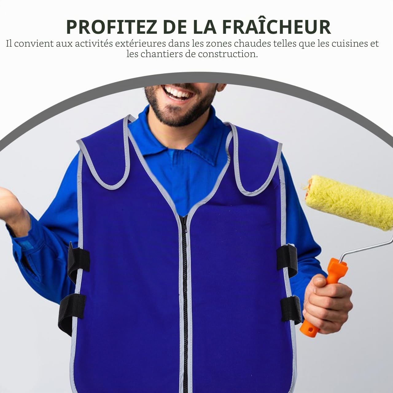 Garneck Gilet de Refroidissement pour Hommes et Femmes - Gilet Glacé avec Poches de Refroidissement pour Activités Estivales - Idéal pour la Pêche, le Cyclisme et le Jardinage - Gilet de Fraîcheur