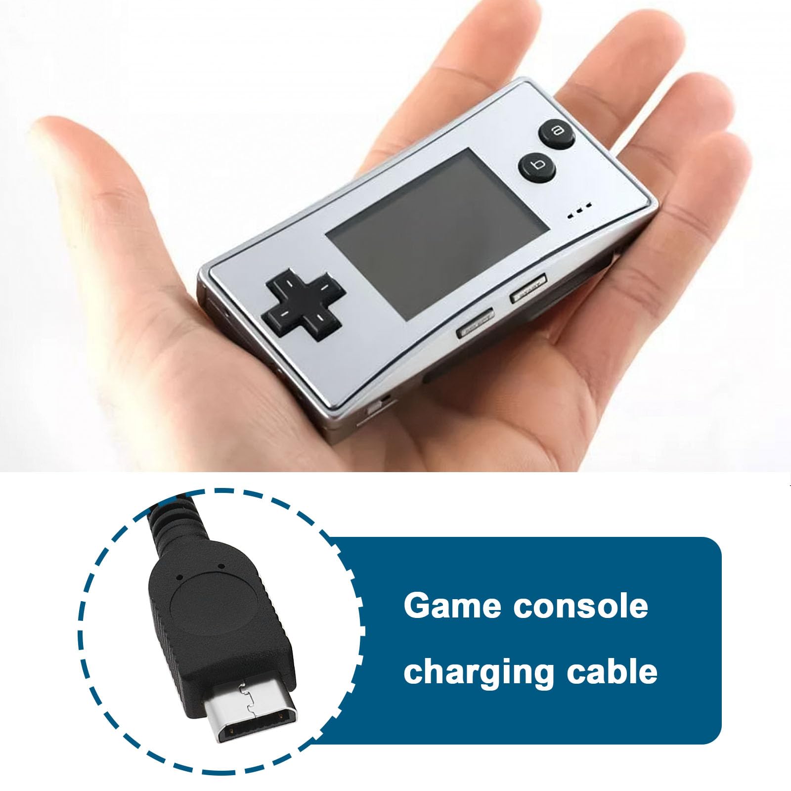 Create idea 2 Piezas Cable de Carga USB Compatible con Nintendo Gameboy Micro GBM Cable de Carga USB Accesorios de Plomo Cable de Cargador de Alimentación Cable de 1,2 M