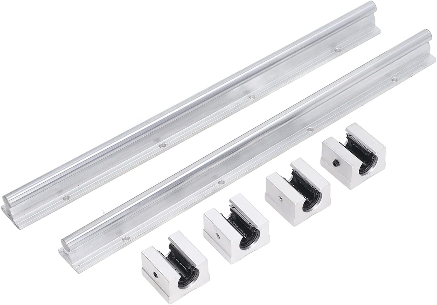 6Pcs Linear Motion Guide Rail Sliding Block Set Smoothly Accurate SBR12UU Linear Motion Supplies for Accuracy Machine