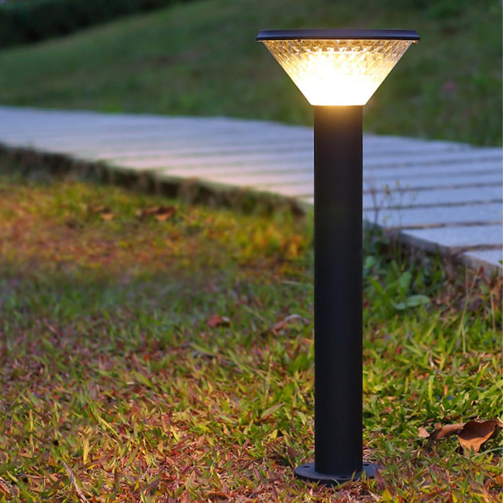 Lampe solaire LED pour jardin en aluminium avec borne lumineuse