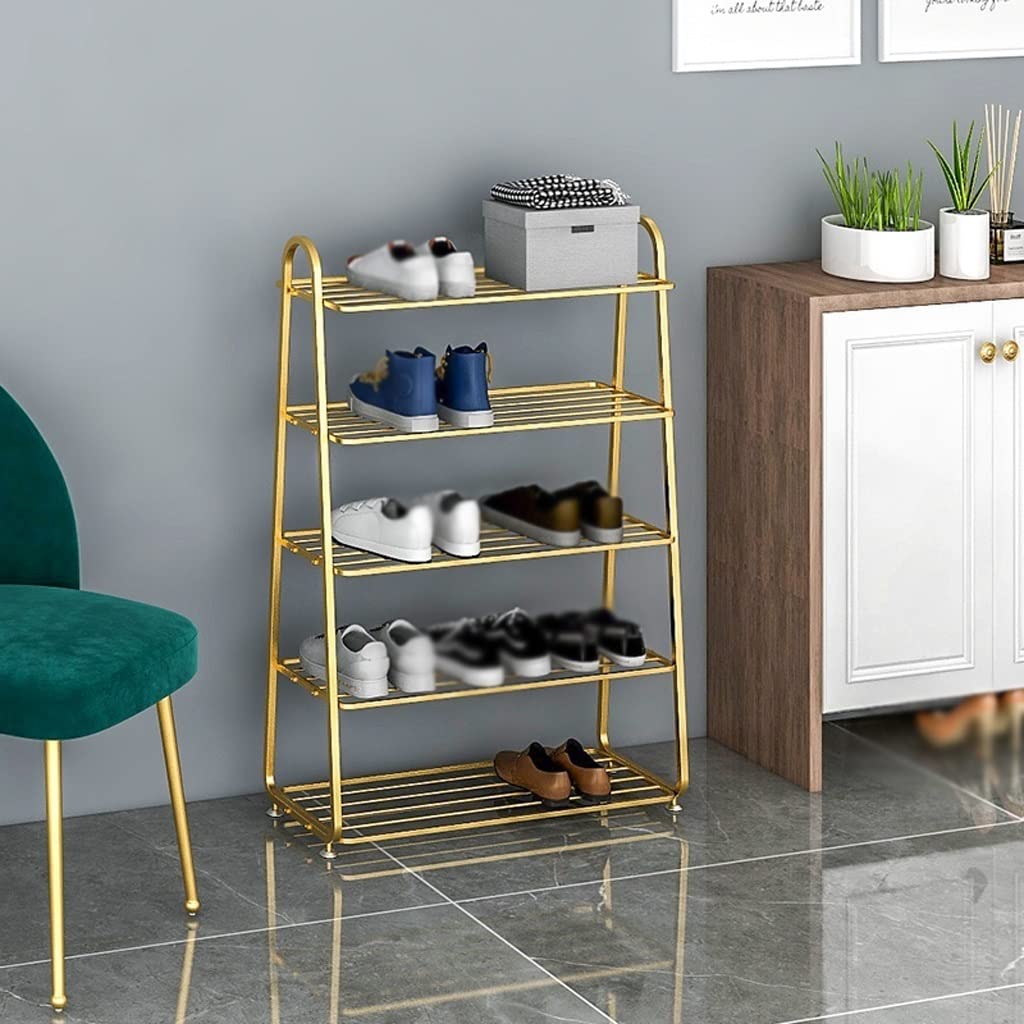 Stojak na buty Stojak na buty 5-piętrowy Stojak na buty metalowy Stojak na buty Salon Biuro Korytarz Kuchnia Organizacja Półka Stojak na buty Organizer na buty Uchwyt na buty To pursue happiness