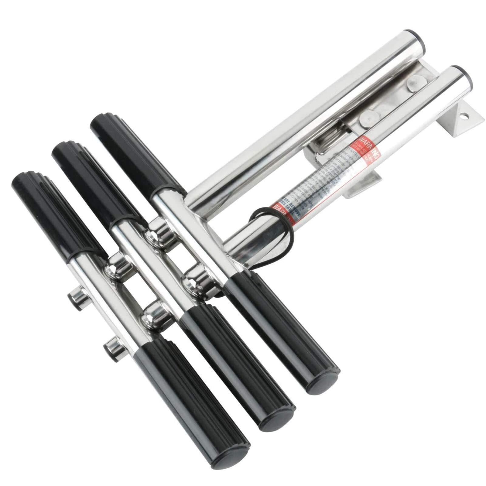 IEOWY Boat Diver Ladder, 3-Step Telescoping Portable Folding Boarding Ladder for Marine Sports, Pontoons, Docks, Kayaks