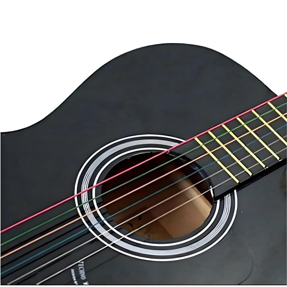 Juego de 6 cuerdas de guitarra, cuerdas de guitarra, cuerdas mercerizadas, cuerdas de colores clásicos para guitarras clásicas de varios tamaños, cuerda de acero de repuesto para guitarra acústica