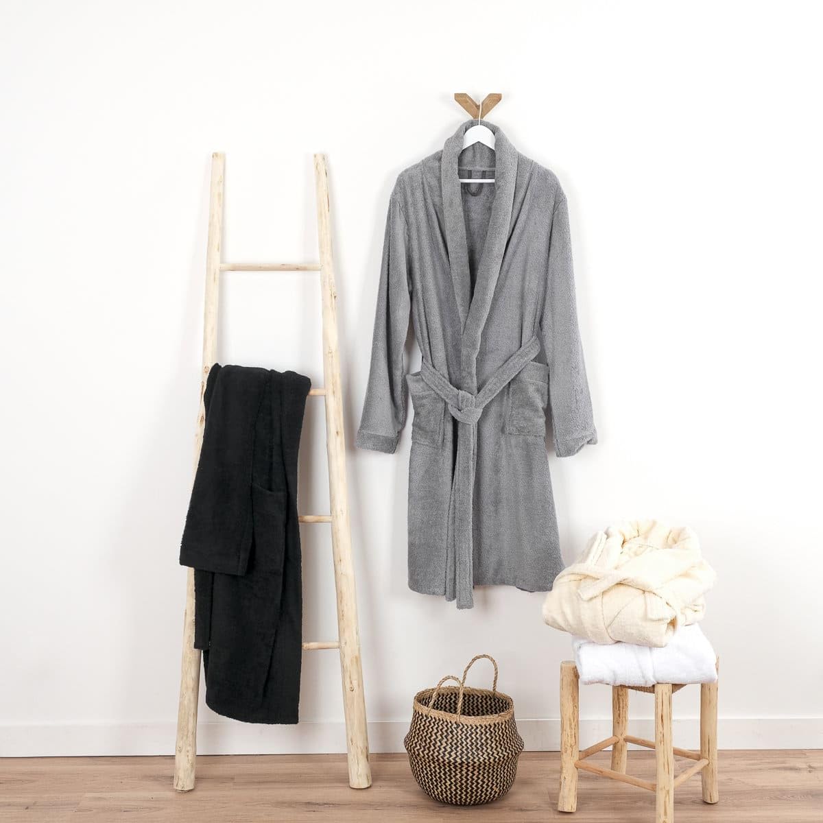 Peignoir coton éponge col chale éponge PREMIUM