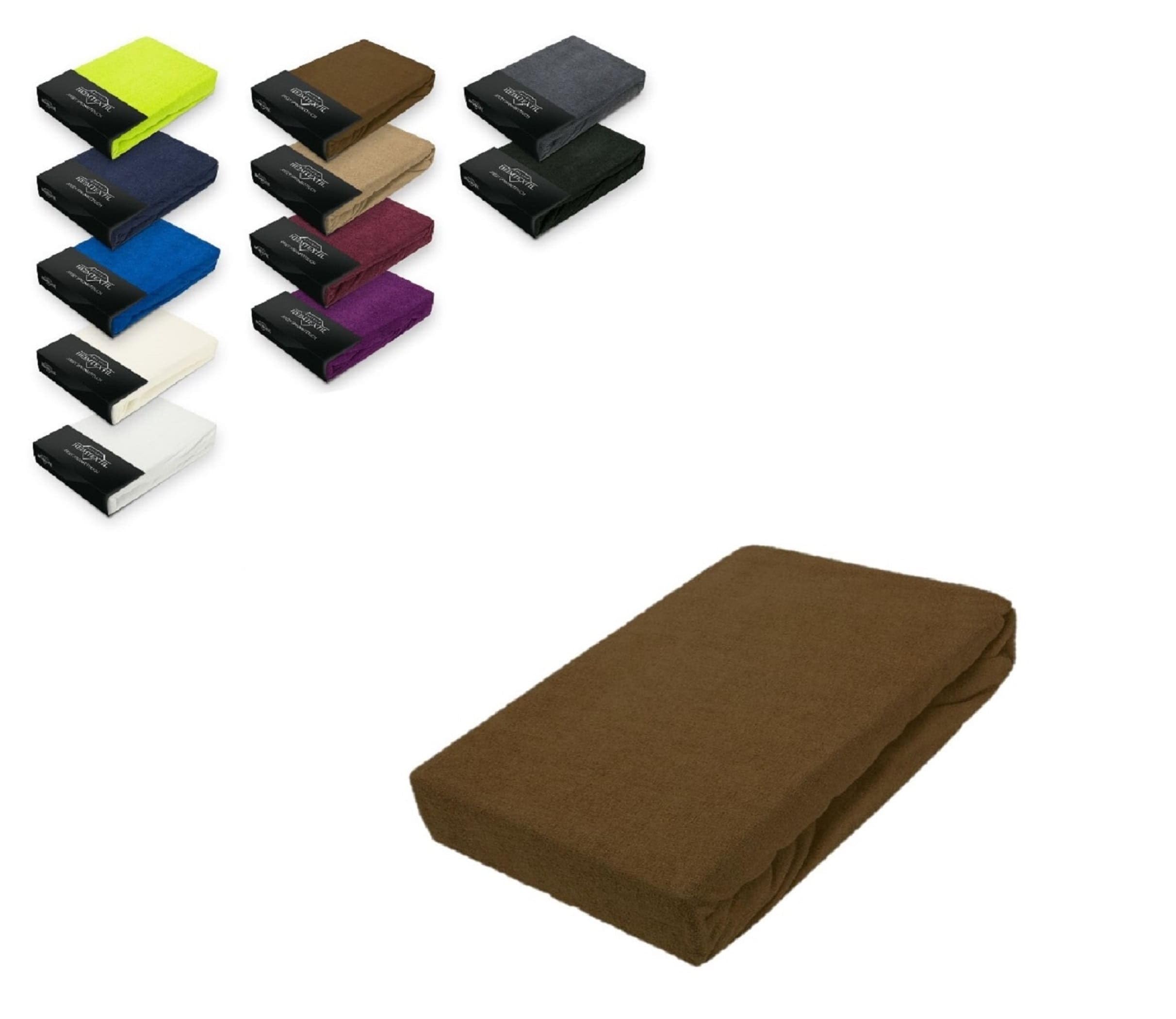 Lenzuolo Angolare In Jersey 90-100x200cm - Cioccolato Marrone | Cotone 140g/m² Elastico - Foto 3