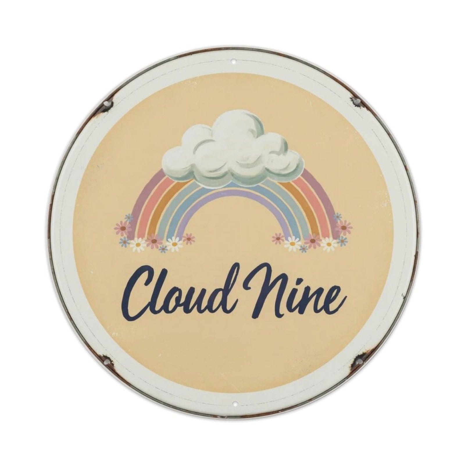 Cloud Nine Pastel Metal Tin Sign Plaque