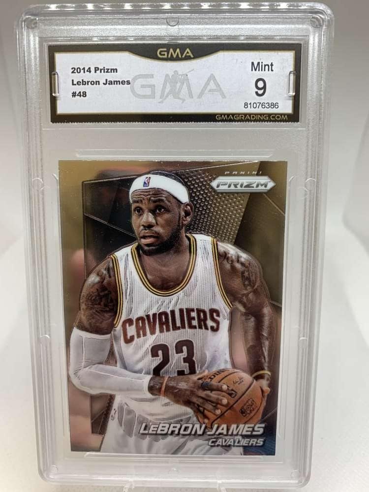 GMA Mint 9 Certificate #81076386 2014-15 Panini Prizm #48 LeBron James Cleveland Cavaliers Professionally Graded Basketball Card