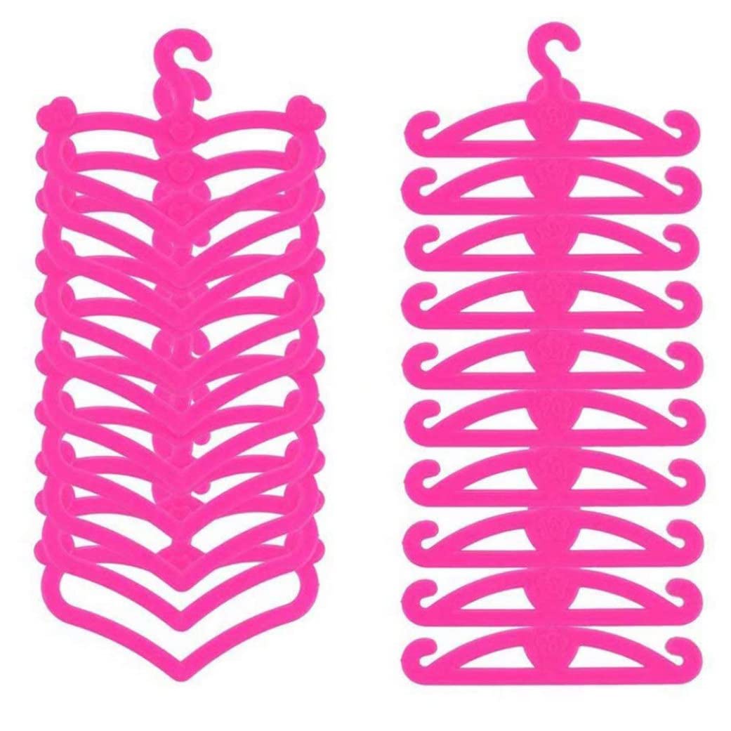 Dolls Clothes Hangers Plastic Mini Dolls Clothes Hangers Girls Clothes Toy Accessories 20PCS Doll Hangers Set Plastic Hangers for Dolls Doll Clothes Accessories Hanger Mini Dolls Clothes Hangers