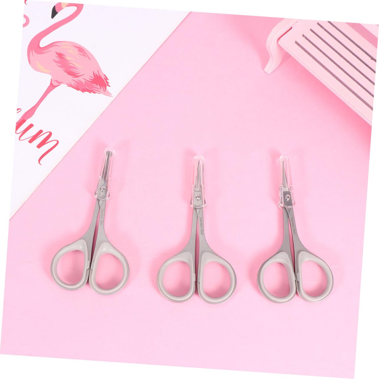 Ipetboom 9piezas Tijeras De Acero Inoxidable Para Cuidado Personal Recortador De Vello Nasal Tijeras Para Cejas y Vibrissa Diseño Seguro y Preciso