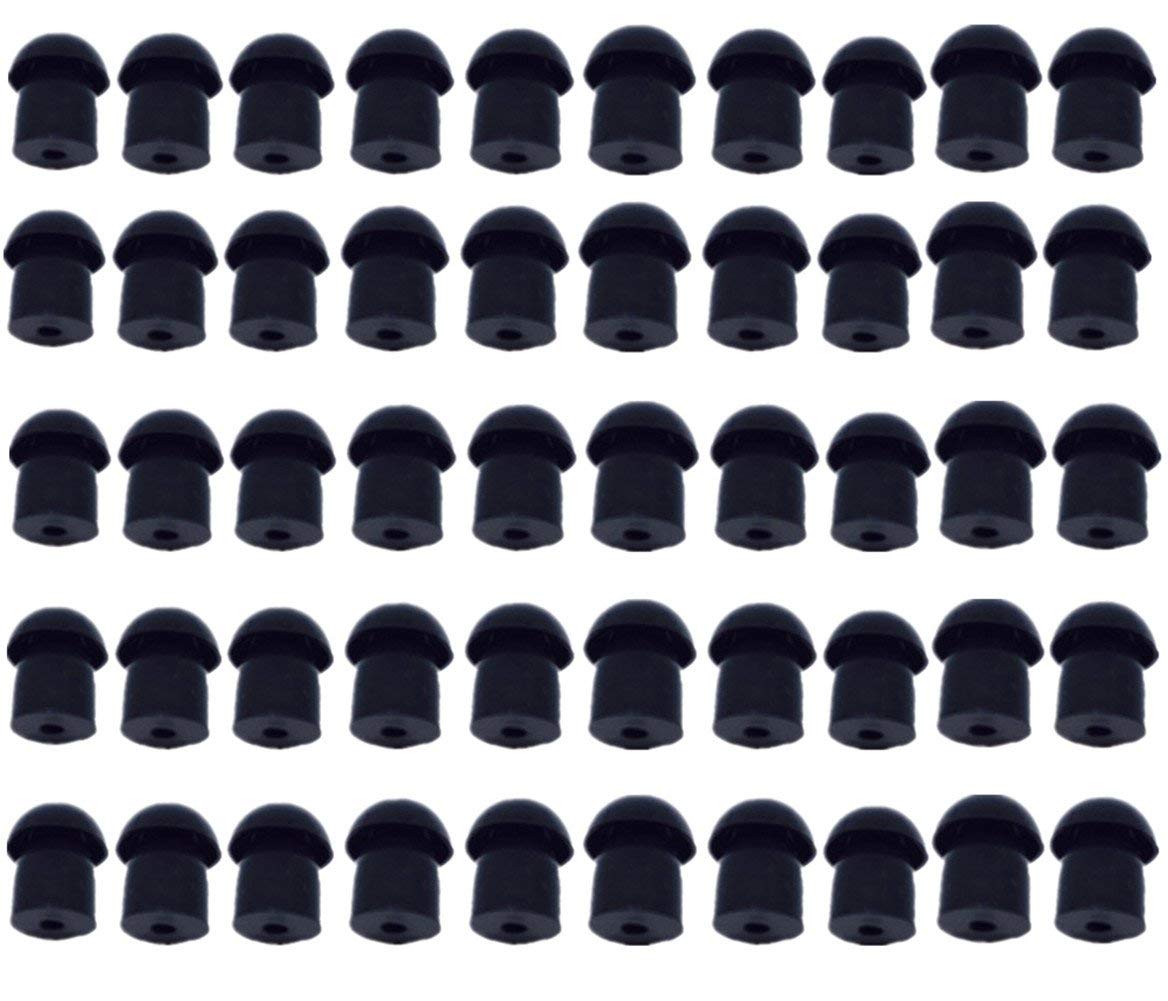 silicone replacement earbuds 100 pcs black mushroom