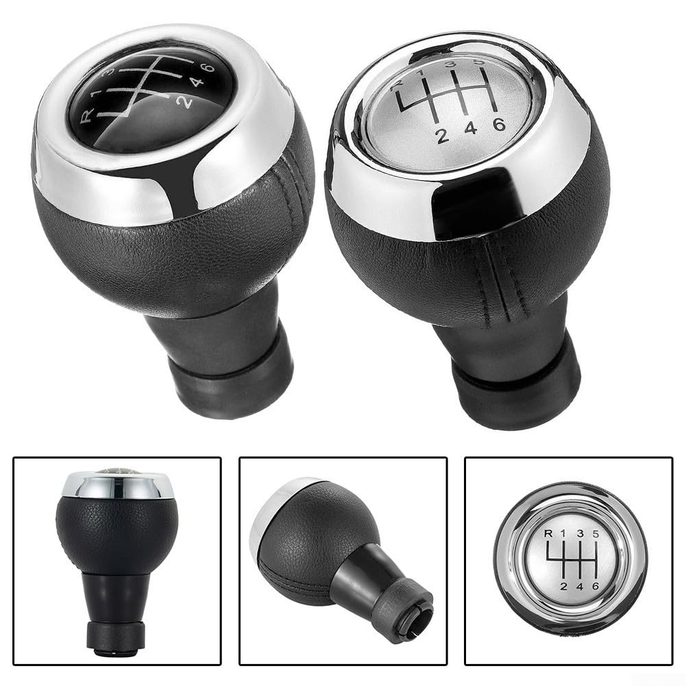 Pommeau De Levier De Vitesse 6 Vitesses Pour Mini Cooper R55 R56 R57 R58 - Remplacement Direct En ABS Et Cuir PU - Installation Facile Sans Perçage - 3