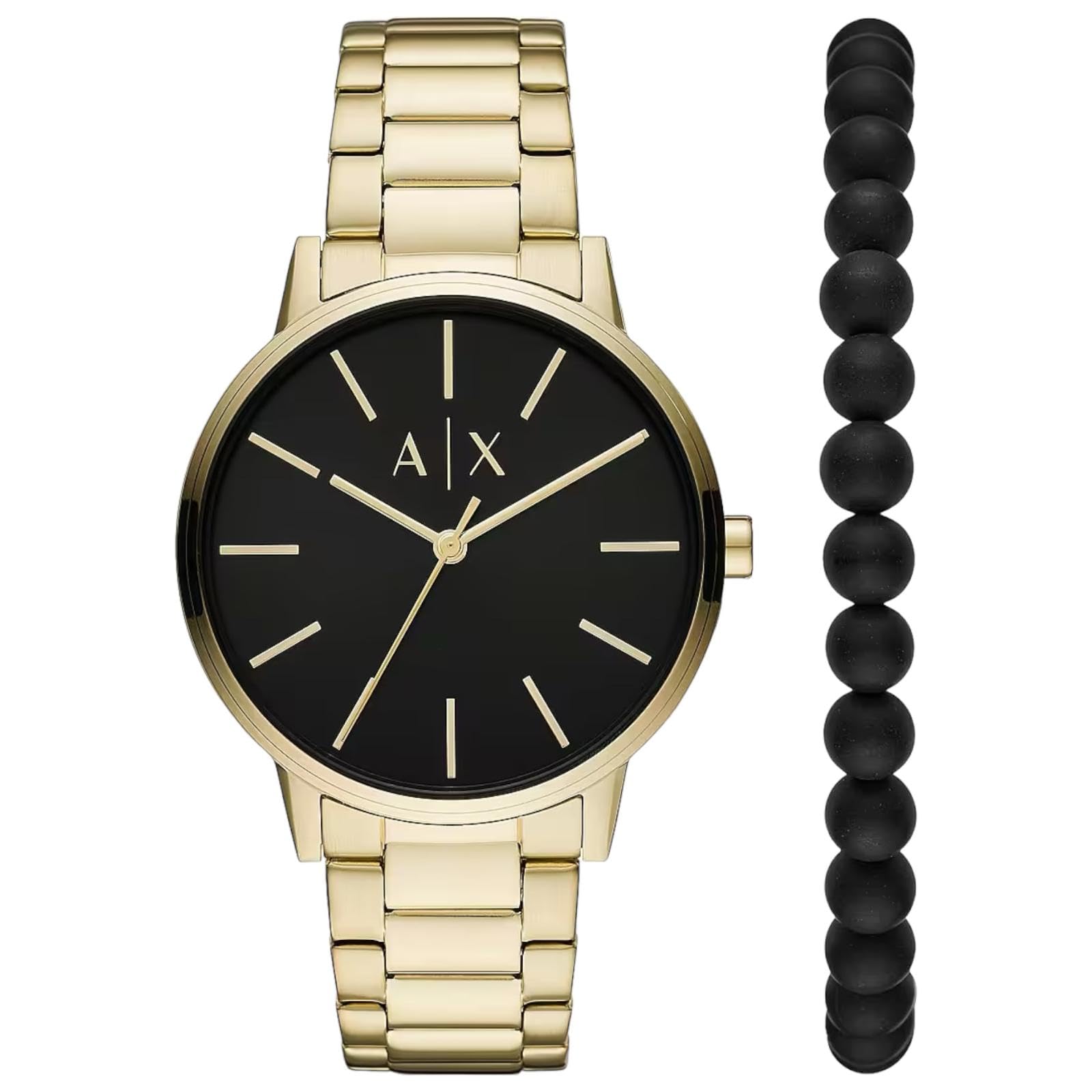 Armani Exchange Watch For Men, Quartz Movement and 42mm Case Size with Stainless steel, Leather or Silicone strap