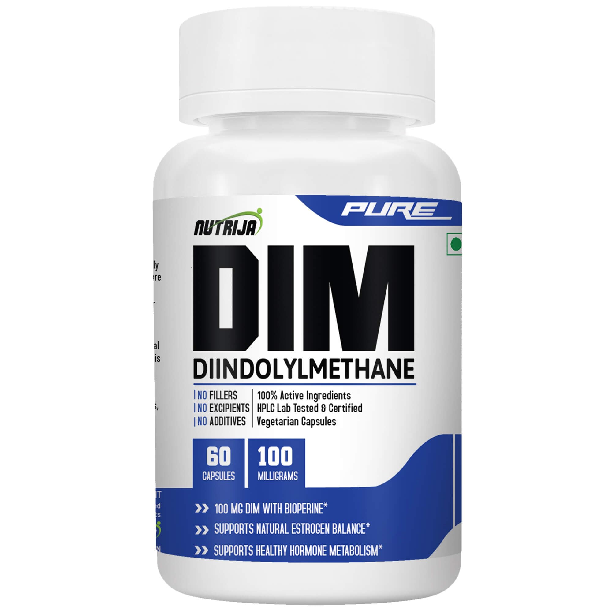 NutriJa DIM (DIINDOLYLMETHANE) 100mg - 60 Capsules-image-0