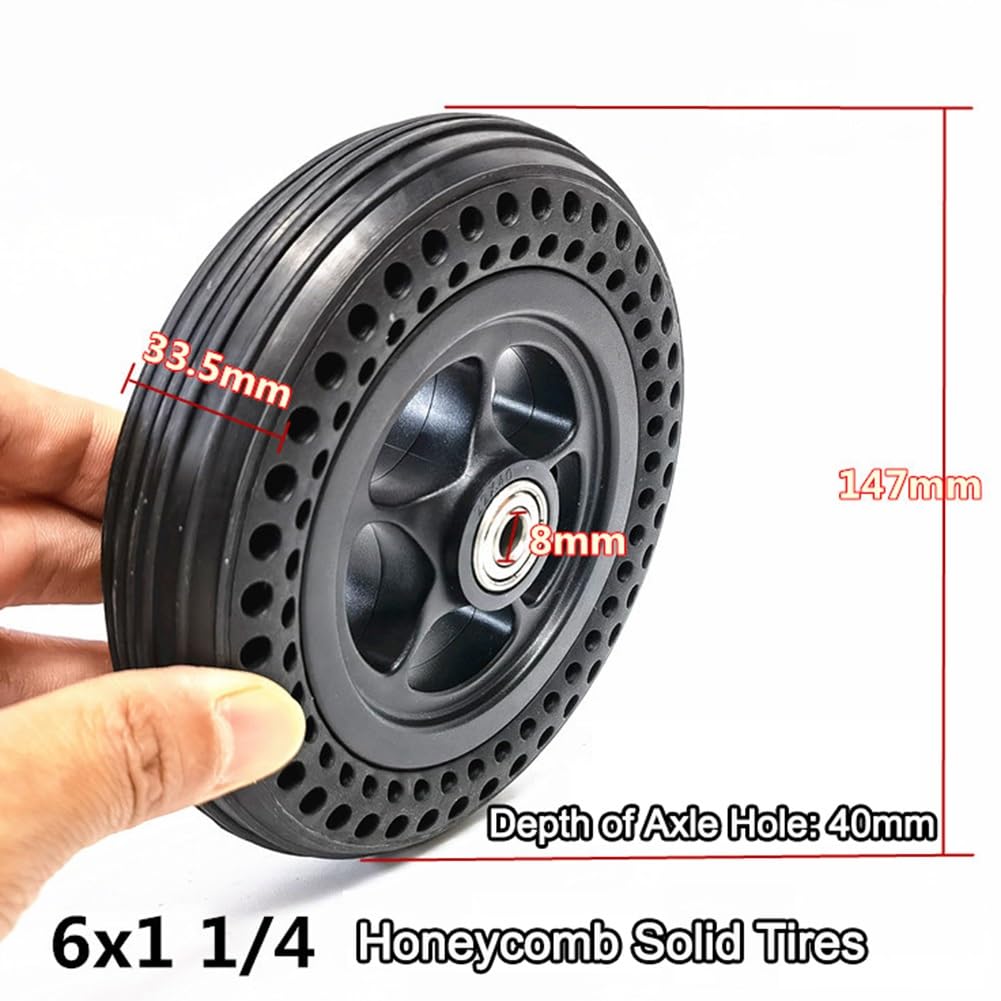 Amazon.co.jp: 6x1 1/4 電動 車椅子の前輪、6 インチハニカムソリッド
