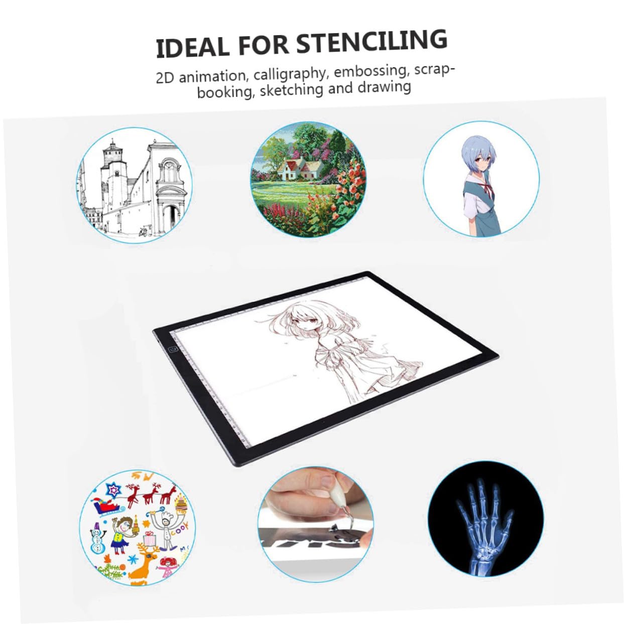 Table Lumineuse A4 en Acrylique Blanc pour Dessin et Animation 2d