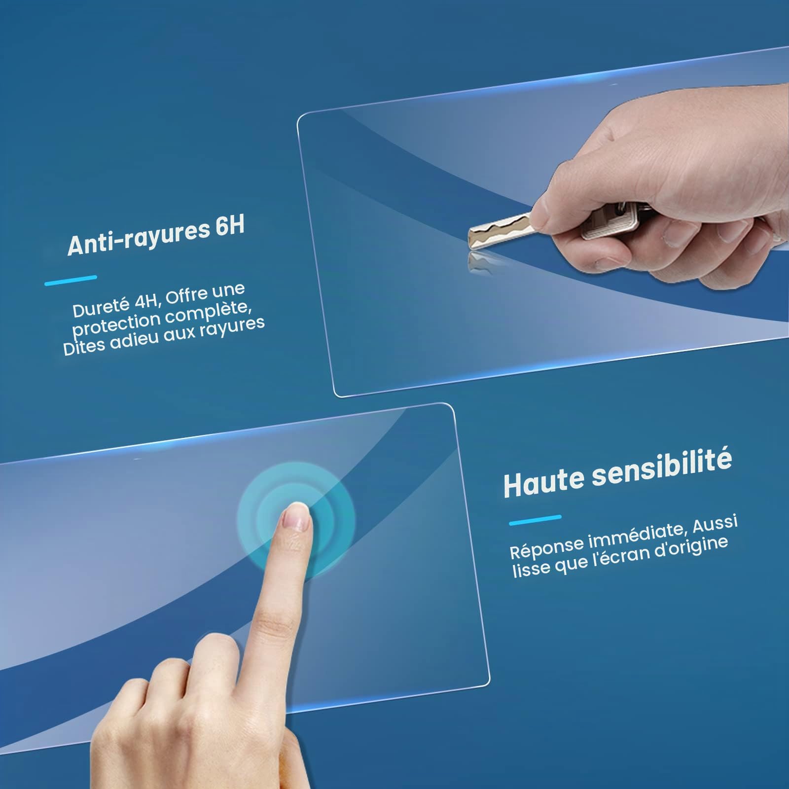 GAFAT [Lot de 4] Compatible avec Facelift Kia Sportage NQ5 2026 2027 12,3" Navigation + Climatisation Film de Protection d'Écran, Sportage 2026 Nano Film Touchscreen, 6H Anti-Rayures
