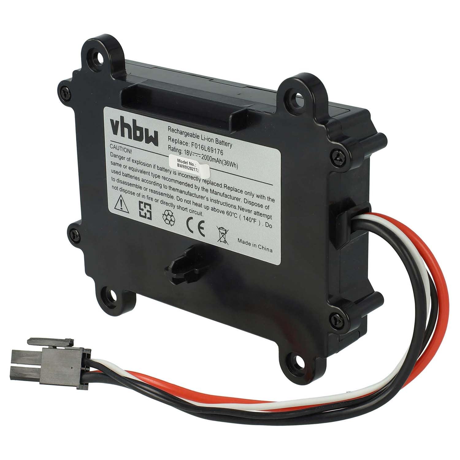 vhbw Batería Compatible con Bosch Indego S 500 cortacésped 2000mAh 18V Li