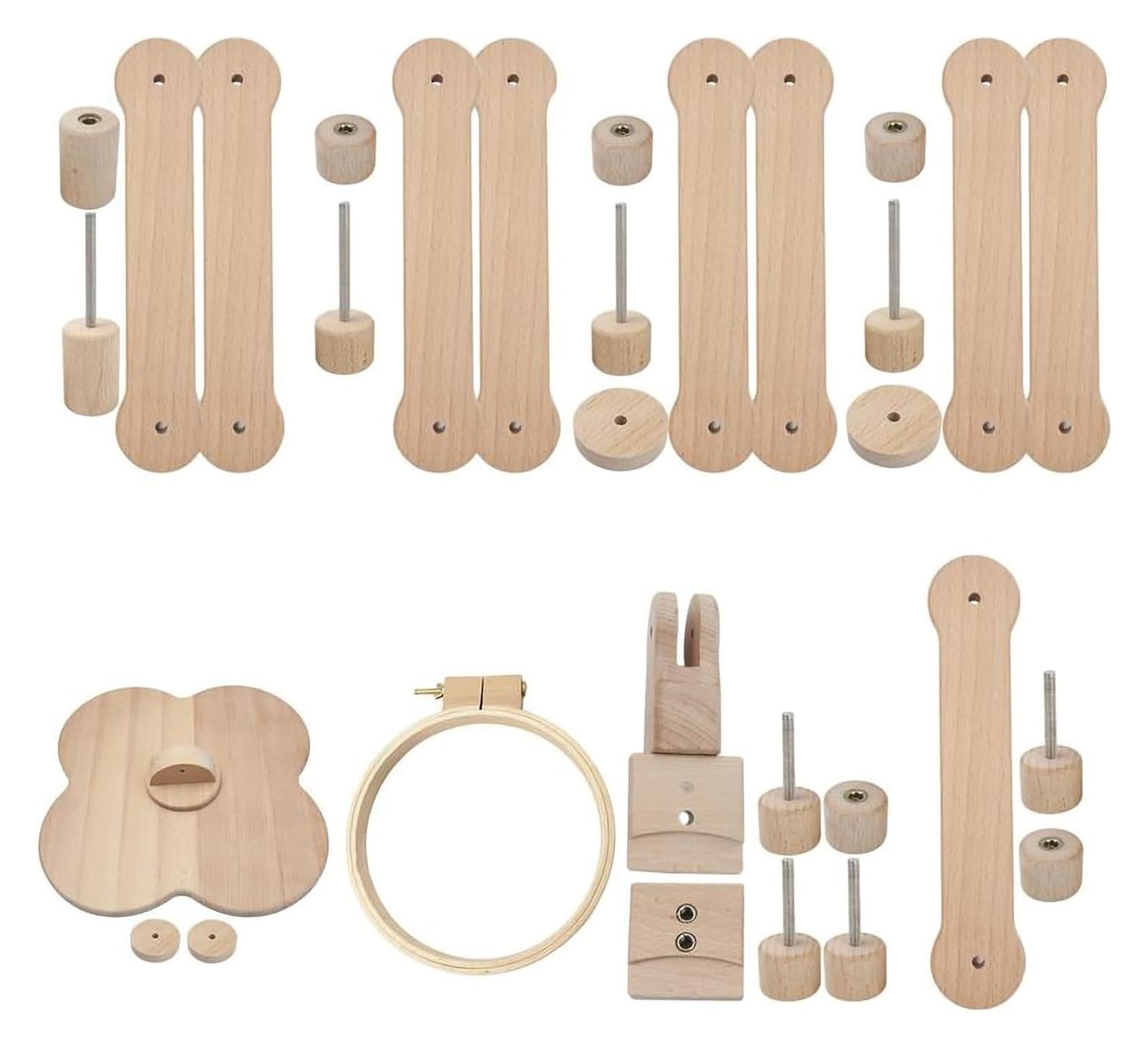 Stickständer, einziehbarer, klappbarer Stickrahmen + Stickrahmen, Kreuzstichrahmen aus Holz, bodenstehender Kreuzstichrahmen aus Holz