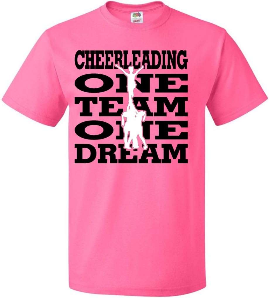 JANT girl Cheer T-Shirt - One Team One Dream Black Text Logo
