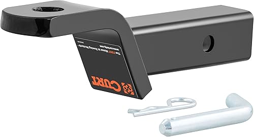 Miniatura 2 de CURT 45032 Clase 3 Montaje de bola y pasador de enganche de remolque, se adapta a receptor de 2 pulgadas, 7,500 libras, orificio de 1 pulgada, caída