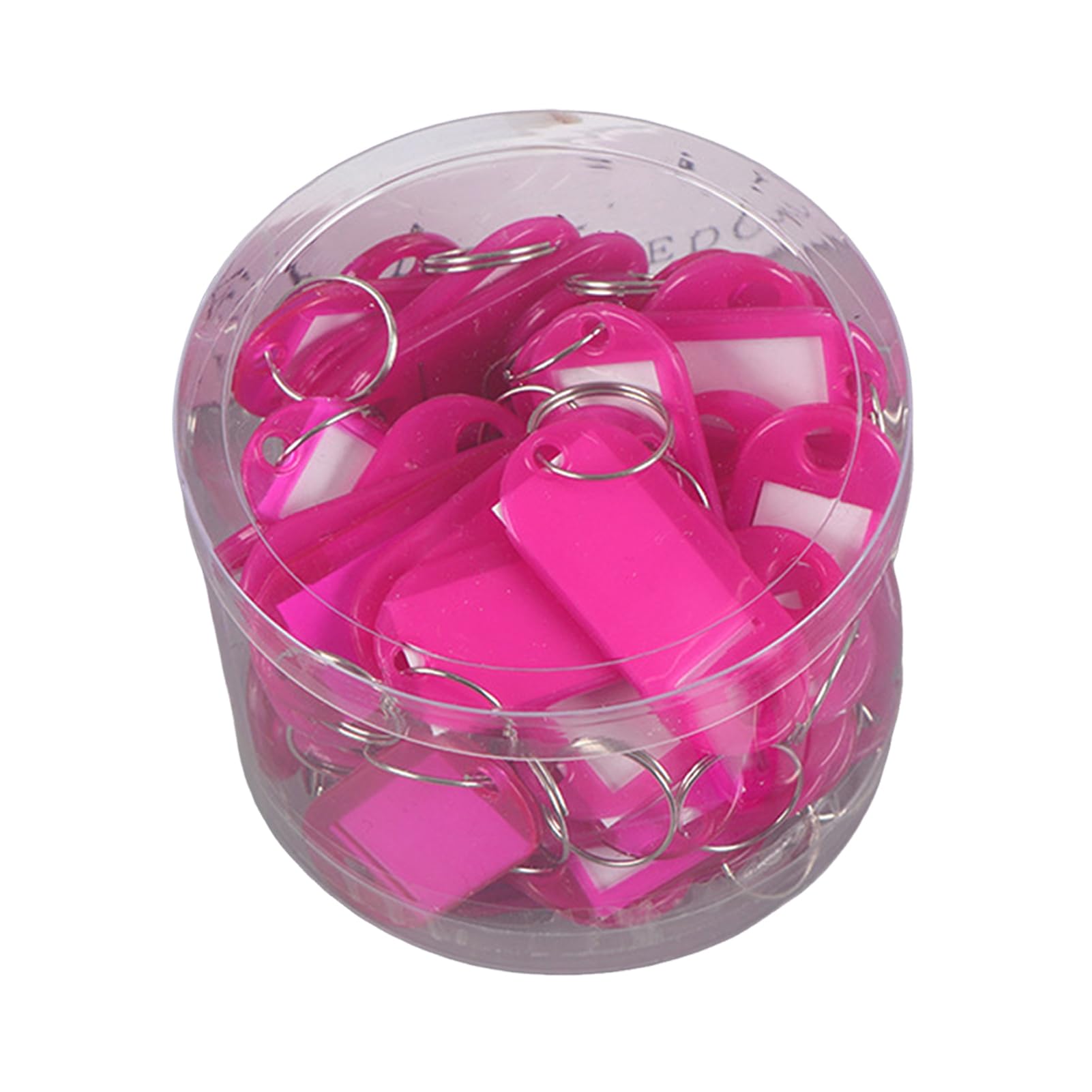 matumou 50Pcs Keyring Tags Plastic Key Fobs ID Tags with Split Keyring Insert Key Tags Writing Keychain Organizer