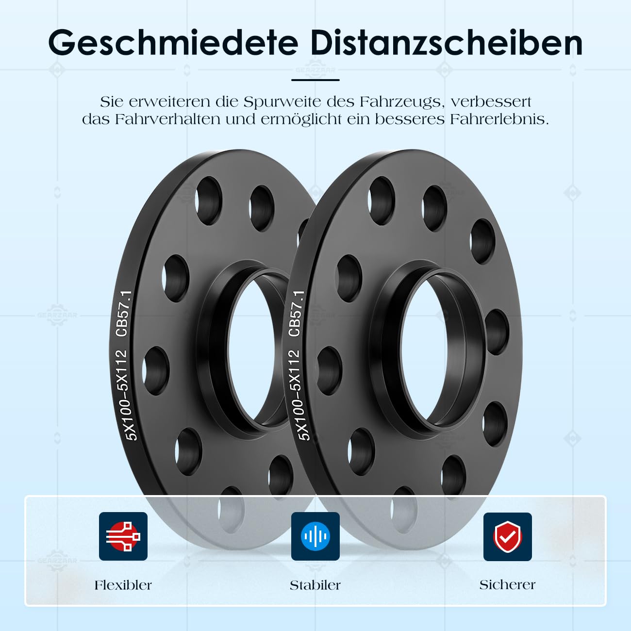 Spurverbreiterung 20 mm (2x10 mm) 5x112 Nabendurchmesser 57,1 mm inkl.Kompatibel mit VW Golf Kompatibel mit Audi Kompatibel mit Seat mit Radschrauben M14x1,5x50mm Spurplatten Distanzscheibe