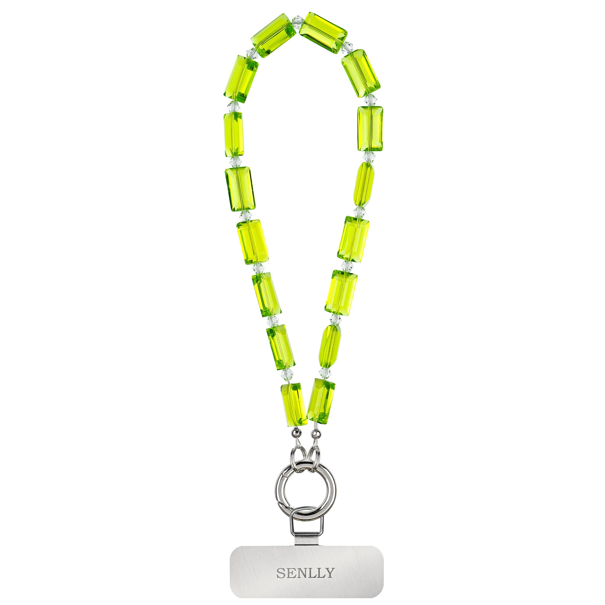 SENLLY Wristlet Phone Lanyard Charm, Selected K9 Crystal Wrist Strap, Use Stainless Steel Hardware, Jewel Gift for Women