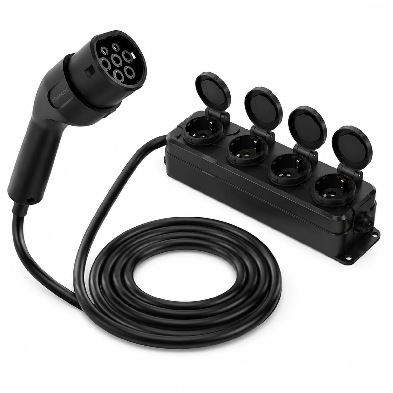 V2L adapter typu 2 na 4-drożny kabel z zestykiem ochronnym 5 m 4 kW