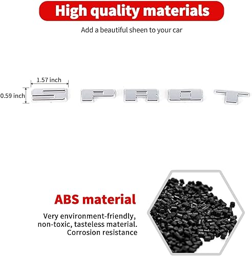 Miniatura 7 de Insertos de letras para portón trasero para Ford Bronco Sport Emblemas 2021 2022+ calcomanías para portón trasero, accesorios de repuesto (luz, ABS