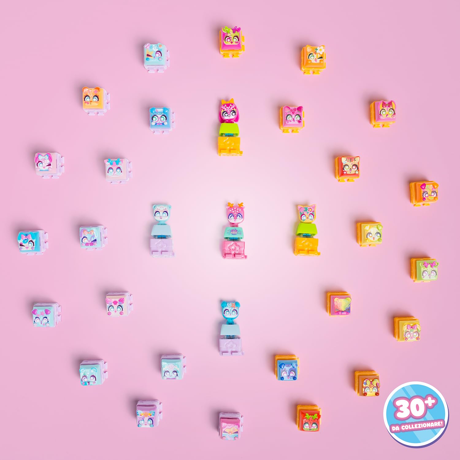CLICKEEZ Multipack Serie 2 – 5 Mini Figure Kawaii da Cliccare – Keycap Trasformabile con Portachiavi – Fidget Toy Sensoriale con Effetto ASMR – Gioco Collezionabile – Da 6 Anni