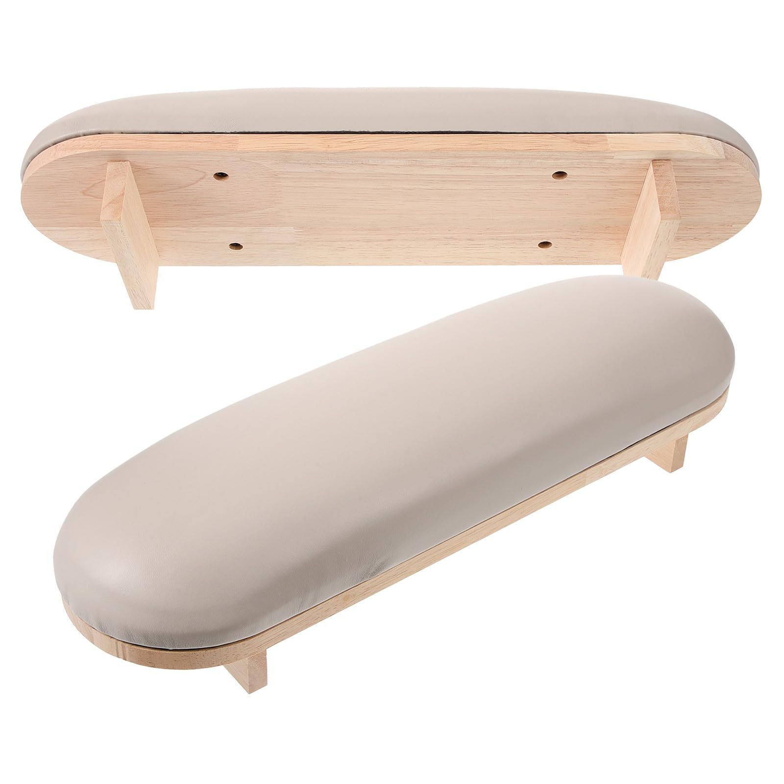2 Pièces Repose-mains Stable Support et Bois Cuir, pour Manucure