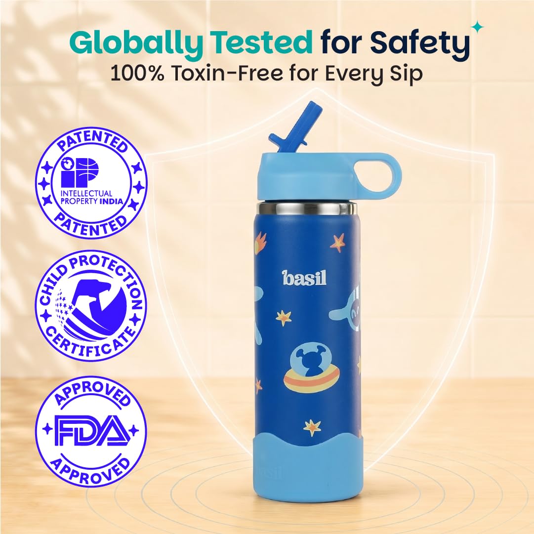Basil HydraPop Water Bottle - Insulated Stainless Steel -7