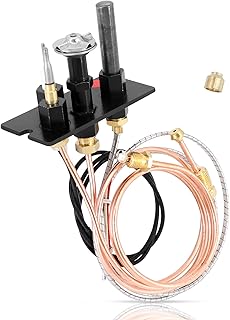 Dokili Propane & Natural Gas 3-Way 10002265 10002264 LP NG Fireplace Pilot Assembly Fit for Majestic Temco Vermont Castings Dutchwest Monessen HHT Stoves & Gas Logs Includes Free NG Nozzle