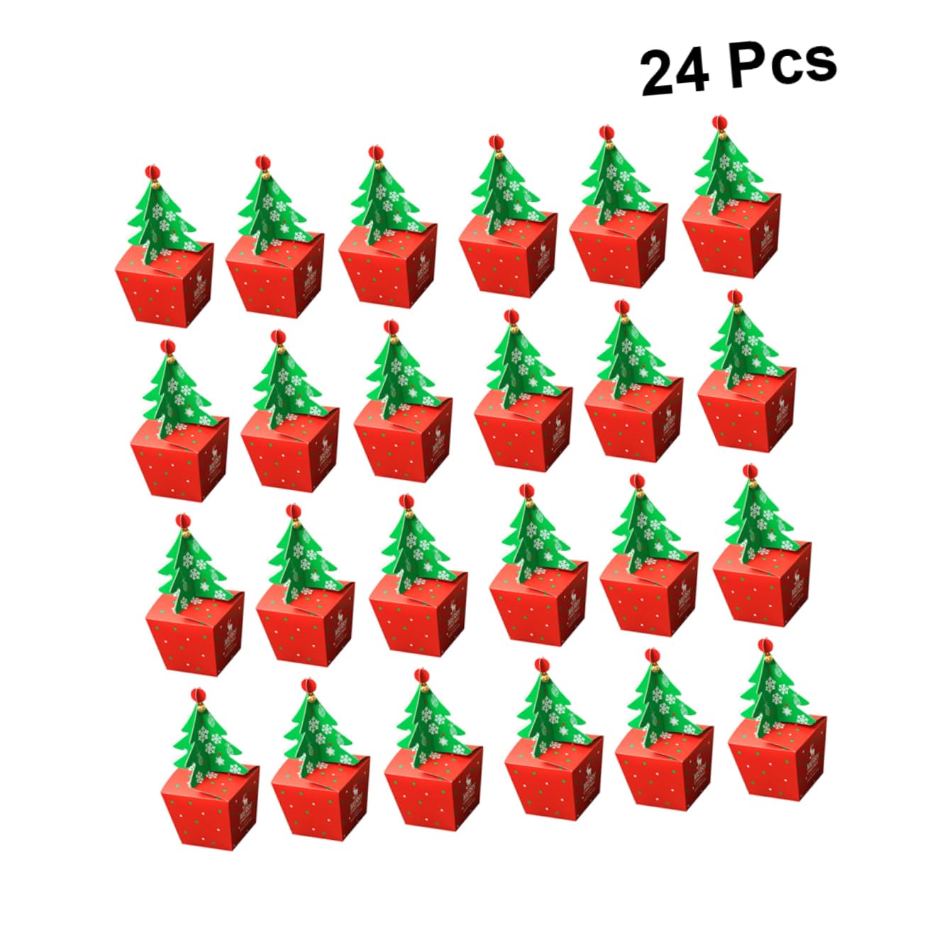 KOMBIUDA 3 Juegos de Cajas de Dulces Navideñas Resistentes Soportes de Papel para Envolver Y Decoraciones de Fiesta Unidades X 3