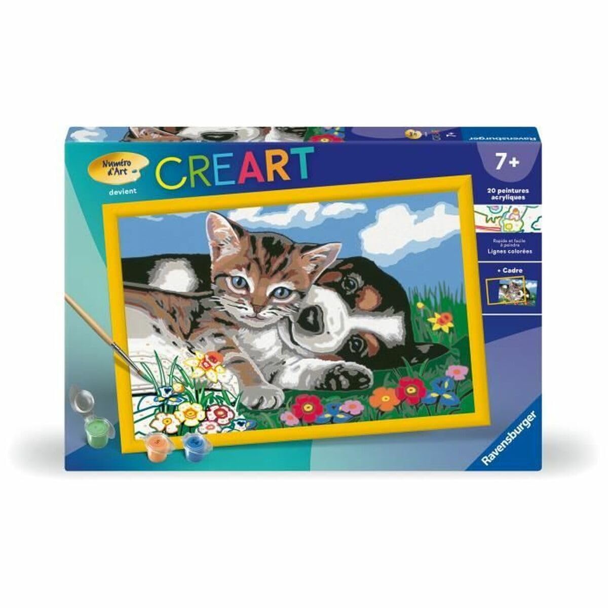 Ravensburger - CreArt Kids 31 x 21 cm - Art Number - A Beautiful Friendship - Paint by Numbers Kit - Ages 7 and Above - 25848