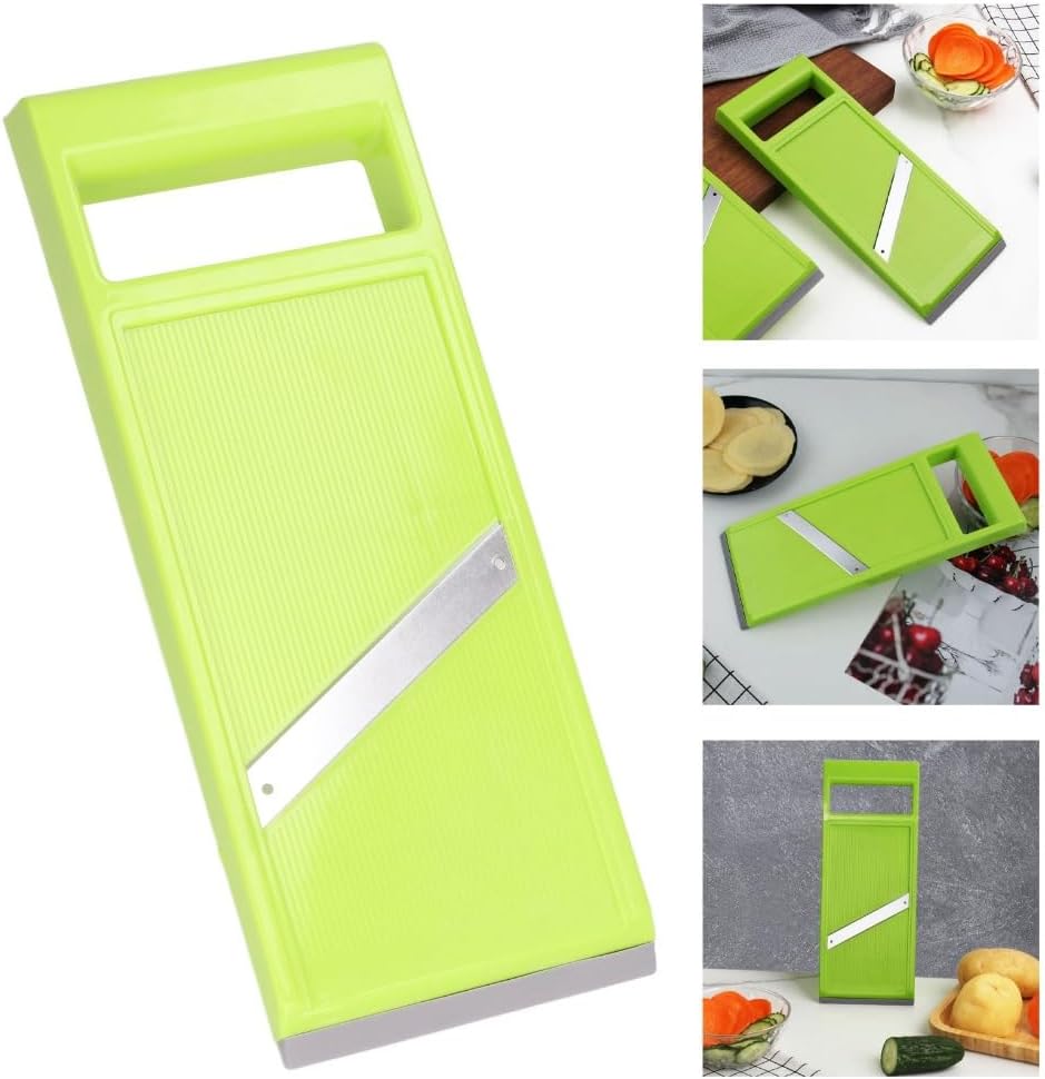 Vegetable Chip Maker 4.25 x 10.8in – Stainless Steel Handheld Food Chopper for Carrots, Potatoes and Onions, Ergonomic Handle with Non-Slip Grip