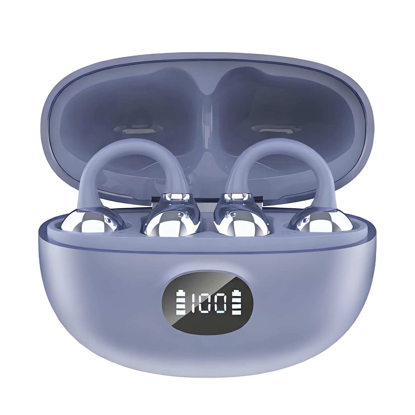 Écouteurs Bluetooth sans Fil, Écouteurs Sport, Bluetooth 5.4,10 Heures d'autonomie,Léger et Stable Seulement 4.8 g, Casque à Clip Ouverts, Adapté au Sport et à la Course à Pied (Violet)