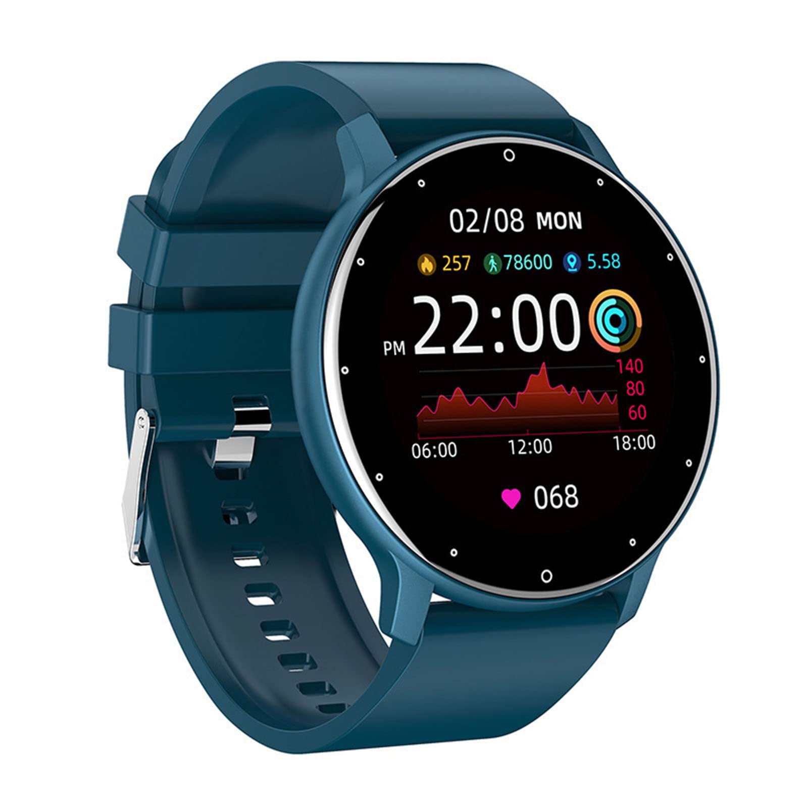 Neue Bluetooth Smart Watch.Full Touchscreen IP67 Wasserdichte Sport Fitness Uhr für Android/iOS, mit Pulsmesser, für Männlich Weiblich
